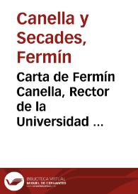 Carta de Fermín Canella, Rector de la Universidad de Oviedo, a Rafael Altamira. Oviedo, 15 de septiembre de 1909 | Biblioteca Virtual Miguel de Cervantes