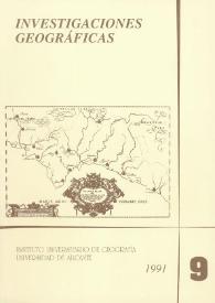 Investigaciones Geográficas. Núm. 9, 1991 | Biblioteca Virtual Miguel de Cervantes