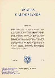 Más información sobre Anales galdosianos. Año VII, 1972