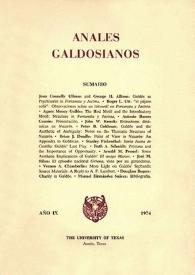 Más información sobre Anales galdosianos. Año IX, 1974