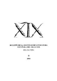 Boletín de la Sociedad de Literatura Española del Siglo XIX. Boletín II (1994)
