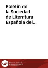 Más información sobre Boletín de la Sociedad de Literatura Española del Siglo XIX. Boletín VII/VIII (1999/2000)