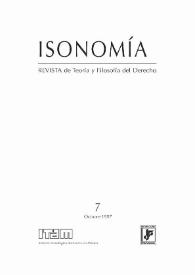 Portada:Isonomía : Revista de Teoría y Filosofía del Derecho. Núm. 7, octubre 1997