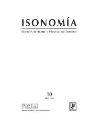 Isonomía : Revista de Teoría y Filosofía del Derecho. Núm. 10, abril 1999