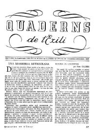 Quaderns de l'exili. Any I, núm. 4, desembre 1943 | Biblioteca Virtual Miguel de Cervantes
