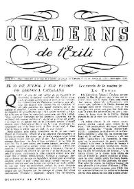 Quaderns de l'exili. Any II, núm. 8, juliol-agost 1944 | Biblioteca Virtual Miguel de Cervantes