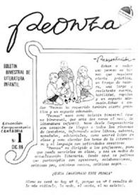 Peonza : Revista de literatura infantil y juvenil. Núm. 1, diciembre 1986 | Biblioteca Virtual Miguel de Cervantes
