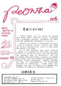 Peonza : Revista de literatura infantil y juvenil. Núm. 6, mayo 1988 | Biblioteca Virtual Miguel de Cervantes
