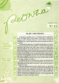 Peonza : Revista de literatura infantil y juvenil. Núm. 12, marzo 1990