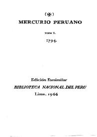 Mercurio Peruano. Tomo X, 1794 | Biblioteca Virtual Miguel de Cervantes