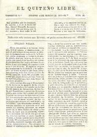 El quiteño libre. Año I, trimestre 2, núm. 13, domingo 4 de agosto de 1833 | Biblioteca Virtual Miguel de Cervantes