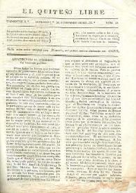 El quiteño libre. Año I, trimestre 2, núm. 17, domingo 1 de septiembre de 1833 | Biblioteca Virtual Miguel de Cervantes