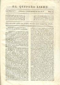 El quiteño libre. Año I, trimestre 2, núm. 18, domingo 8 de septiembre de 1833 | Biblioteca Virtual Miguel de Cervantes