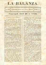 La Balanza. Núm. 30, abril 25 de 1840 | Biblioteca Virtual Miguel de Cervantes