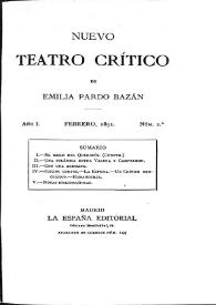 Nuevo Teatro Crítico. Año I, núm. 2, febrero de 1891 | Biblioteca Virtual Miguel de Cervantes