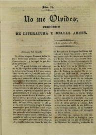 No me olvides. Núm. 24, 15 de octubre de 1837 | Biblioteca Virtual Miguel de Cervantes