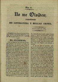 No me olvides. Núm. 25, 22 de octubre de 1837 | Biblioteca Virtual Miguel de Cervantes