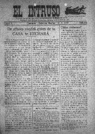 El intruso. Tri-Semanario Joco-serio netamente independiente. Tomo I, núm. 84, martes 11 de octubre de 1921 | Biblioteca Virtual Miguel de Cervantes
