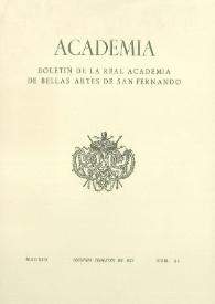 Portada:Academia : Anales y Boletín de la Real Academia de Bellas Artes de San Fernando. Núm. 45, segundo semestre de 1977