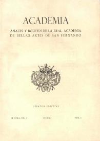 Academia : Anales y Boletín de la Real Academia de Bellas Artes de San Fernando. Núm. 2, segundo semestre de 1951 | Biblioteca Virtual Miguel de Cervantes