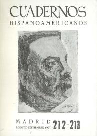Cuadernos Hispanoamericanos. Núm. 212-213, agosto-septiembre 1967 | Biblioteca Virtual Miguel de Cervantes