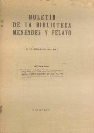 Boletín de la Biblioteca de Menéndez Pelayo. 1930 | Biblioteca Virtual Miguel de Cervantes
