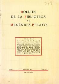 Boletín de la Biblioteca de Menéndez Pelayo. 1965 | Biblioteca Virtual Miguel de Cervantes