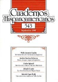 Cuadernos Hispanoamericanos. Núm. 543, septiembre 1995 | Biblioteca Virtual Miguel de Cervantes