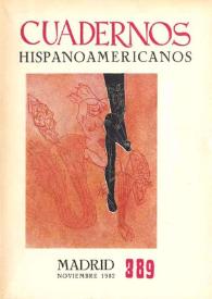 Cuadernos Hispanoamericanos. Núm. 389, noviembre 1982 | Biblioteca Virtual Miguel de Cervantes