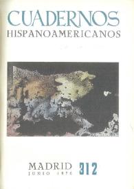 Cuadernos Hispanoamericanos. Núm. 312, junio 1976 | Biblioteca Virtual Miguel de Cervantes