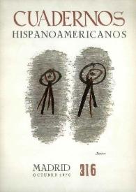 Cuadernos Hispanoamericanos. Núm. 316, octubre 1976 | Biblioteca Virtual Miguel de Cervantes