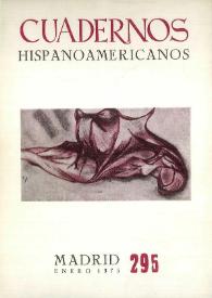 Cuadernos Hispanoamericanos. Núm. 295, enero 1975 | Biblioteca Virtual Miguel de Cervantes