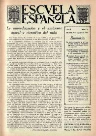 Escuela española. Año I, núm. 12, 7 de agosto de 1941 | Biblioteca Virtual Miguel de Cervantes