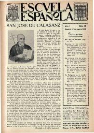 Escuela española. Año I, núm. 15, 27 de agosto de 1941 | Biblioteca Virtual Miguel de Cervantes