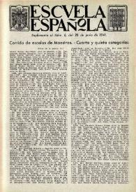 Escuela española. Año I, Suplementos de 1941 | Biblioteca Virtual Miguel de Cervantes