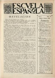 Escuela española. Año II, Primer semestre, núm. 38, 5 de febrero de 1942