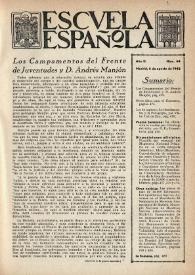 Escuela española. Año II, Segundo semestre, núm. 64, 6 de agosto de 1942 | Biblioteca Virtual Miguel de Cervantes