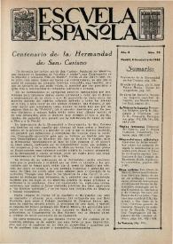 Escuela española. Año II, Segundo semestre, núm. 73, 8 de octubre de 1942 | Biblioteca Virtual Miguel de Cervantes