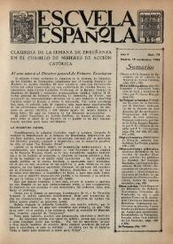 Escuela española. Año II, Segundo semestre, núm. 79, 19 de noviembre de 1942 | Biblioteca Virtual Miguel de Cervantes
