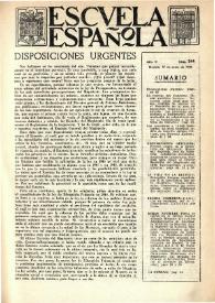 Escuela española. Año VI, núm. 244, 17 de enero de 1946