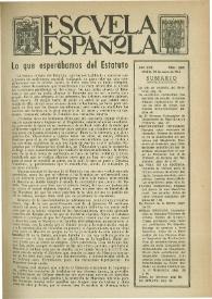 Escuela española. Año VIII, núm. 349, 22 de enero de 1948