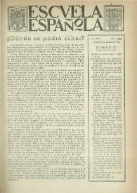 Escuela española. Año VIII, núm. 353, 19 de febrero de 1948