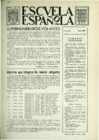 Escuela española. Año XX, núm. 1007, 11 de febrero de 1960