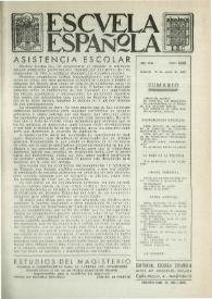 Escuela española. Año XXI, núm. 1056, 19 de enero de 1961