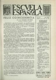 Escuela española. Año XXI, núm. 1057, 26 de enero de 1961
