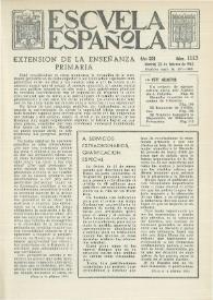 Escuela española. Año XXII, núm. 1113, 22 de febrero de 1962