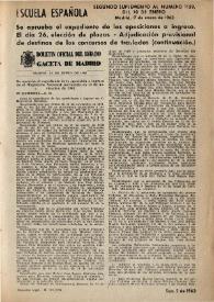 Escuela española. Año XXIII, 2º Suplemento al núm. 1159 de enero de 1963