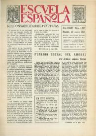 Escuela española. Año XXVII, núm. 1503, 20 de enero de 1967