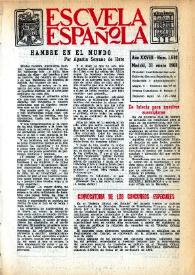 Escuela española. Año XXVIII, núm. 1610, 31 de enero de 1968