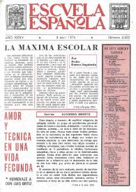 Escuela española. Año XXXV, núm. 2252, 3 de abril de 1975 | Biblioteca Virtual Miguel de Cervantes